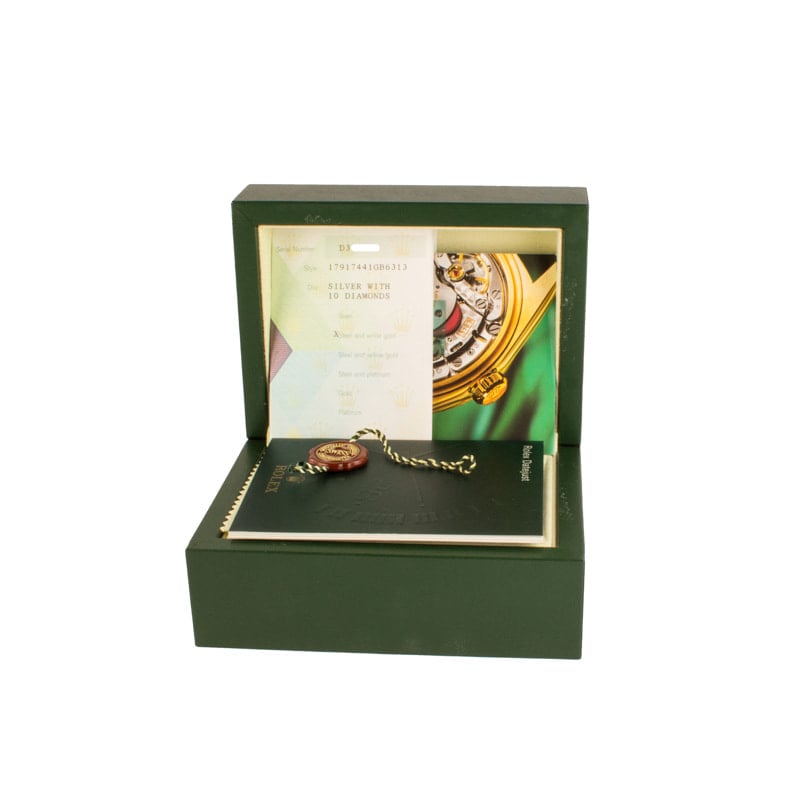 Rolex Lady Datejust 179174 Silver Diamond Dial