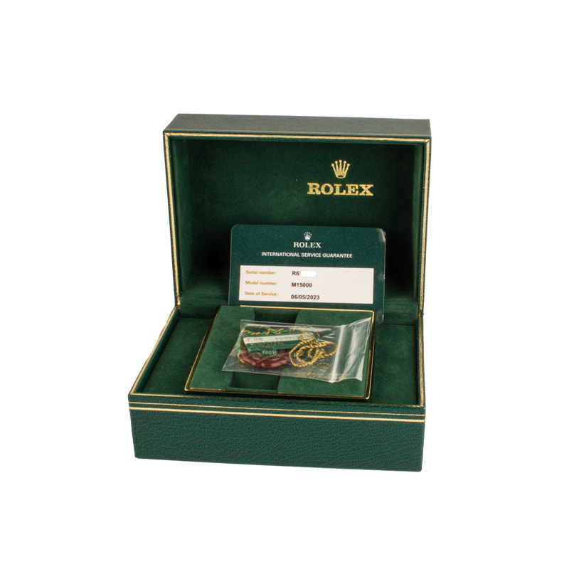 Pre-Owned Rolex Date 15000 Stainless Steel Silver Dial