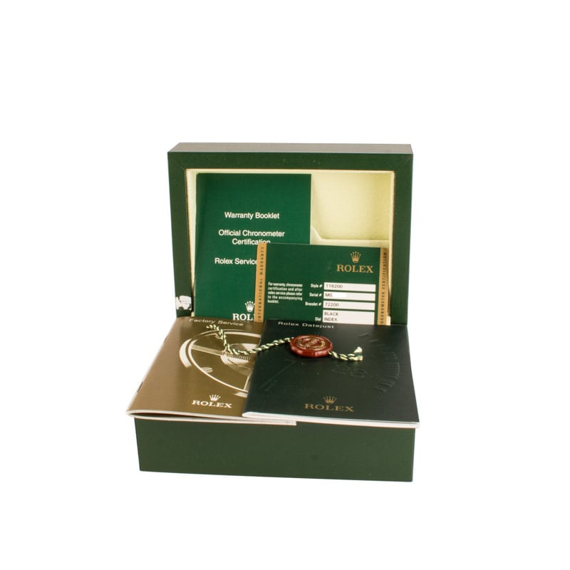 Rolex Datejust Ref 116200 Black Dial