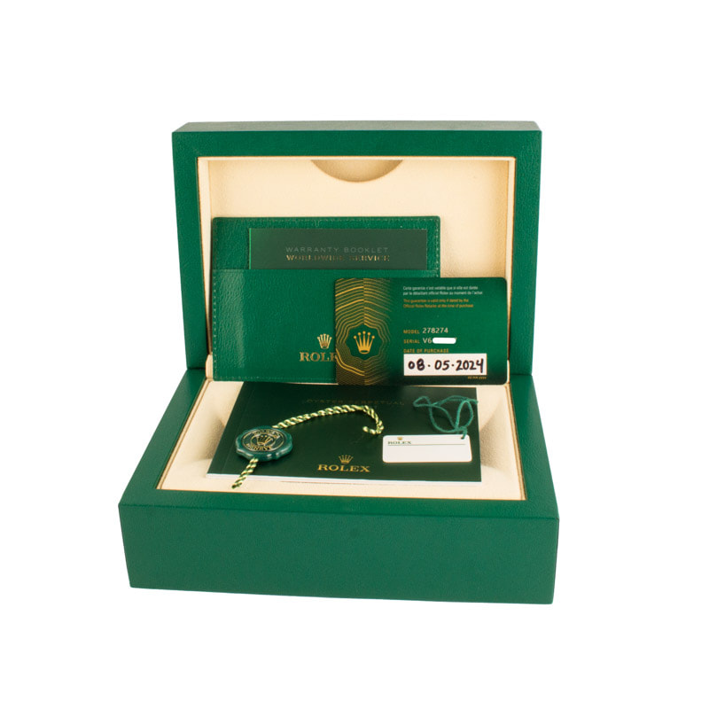 Ladies Rolex Datejust Ref 278274 Black Dial