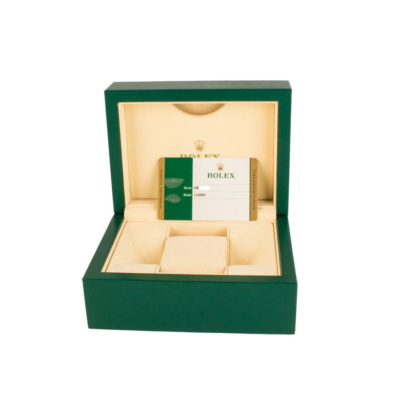 Rolex Oyster Perpetual 39MM Ref 114300 Red Grape Dial