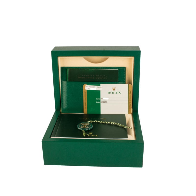 Lady Rolex Datejust 31 Slate Floral Dial 178240 Stainless Steel