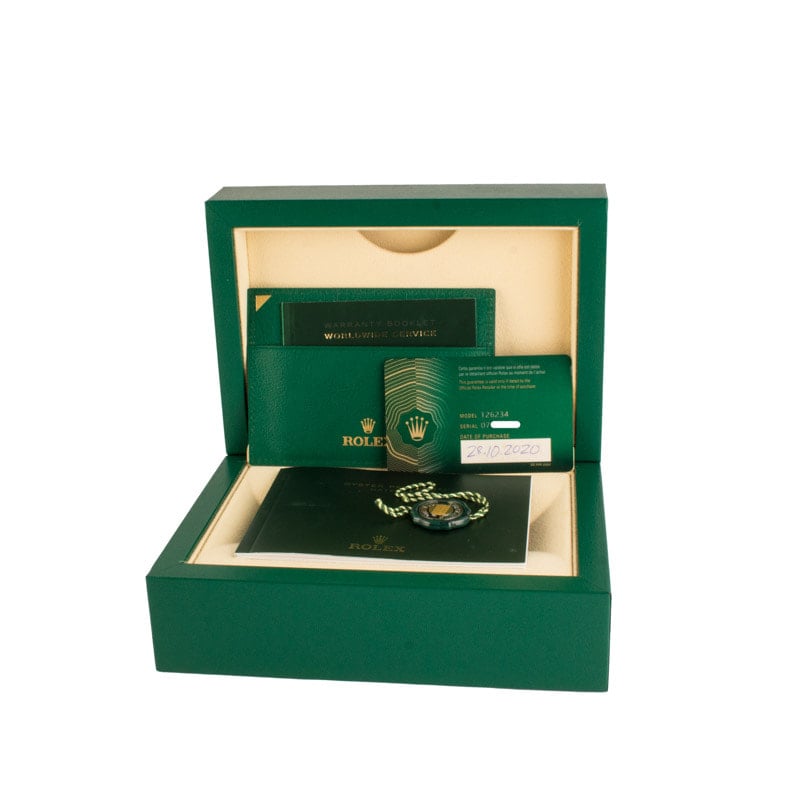 Pre-owned Rolex Datejust 126234 White Roman Dial