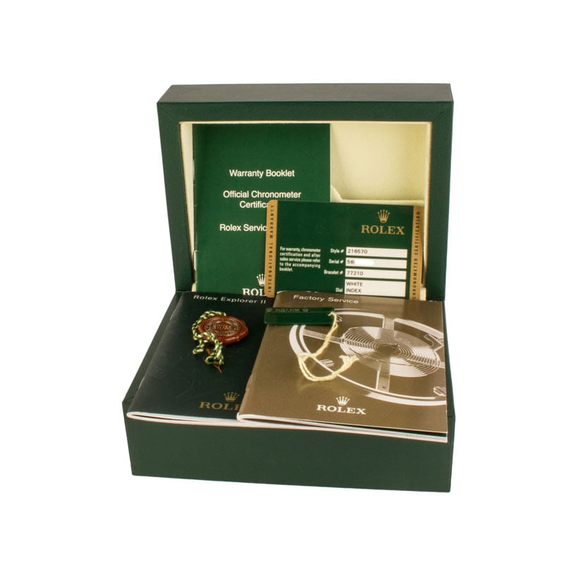 Men's Rolex Explorer II Polar Dial Ref 216570 Stainless Steel