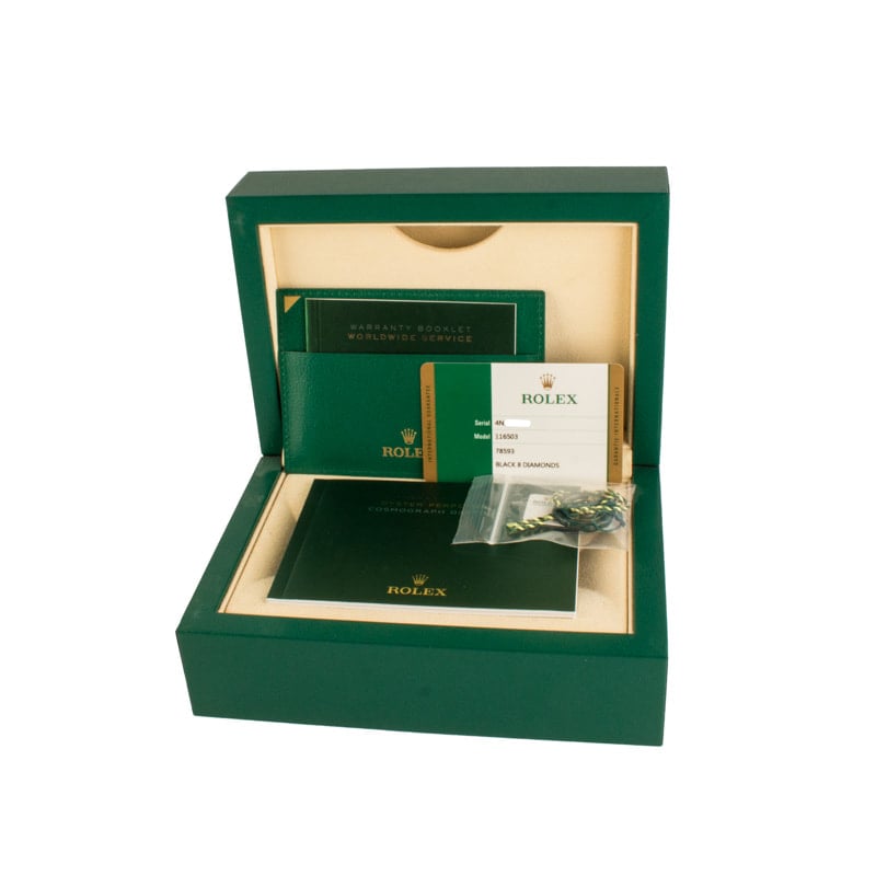 Used Rolex Daytona ref 116503 Black Diamond Dial