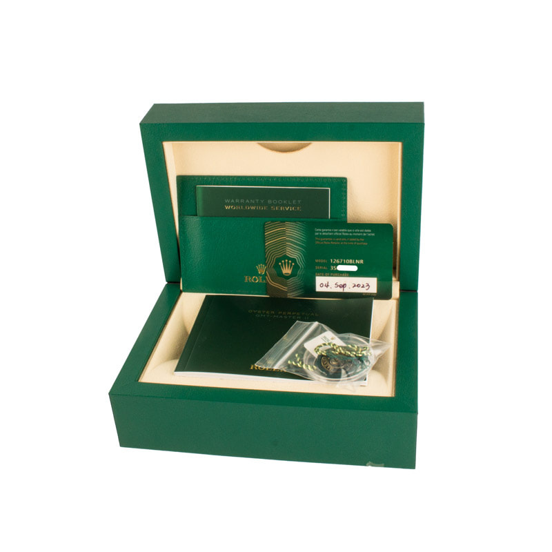 183421 Pre-owned Rolex GMT-Master II Ref. 126710 Batgirl