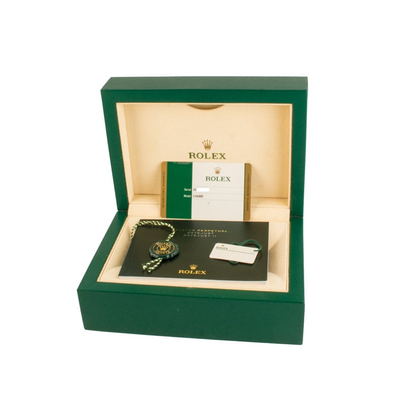 Pre-owned Rolex Datejust Ref 116200 White Roman Dial