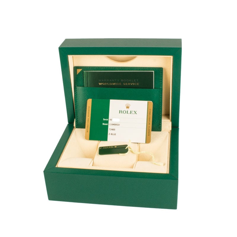 Pre-owned Rolex Milgauss Ref 116400 Blue Dial