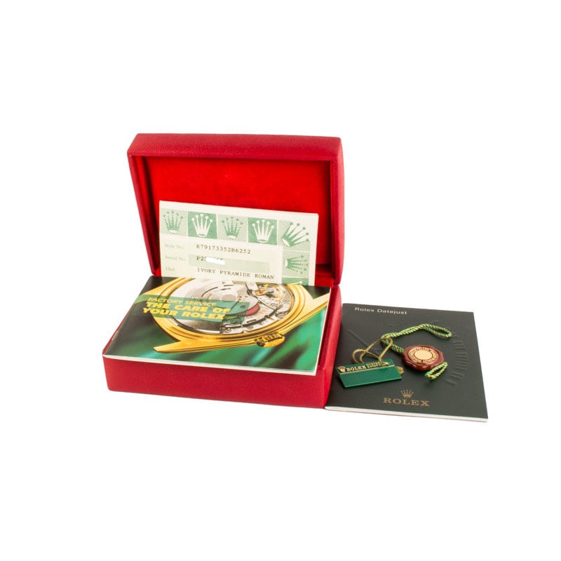 Used Rolex Datejust 79173 Ivory Pyramid Roman Dial