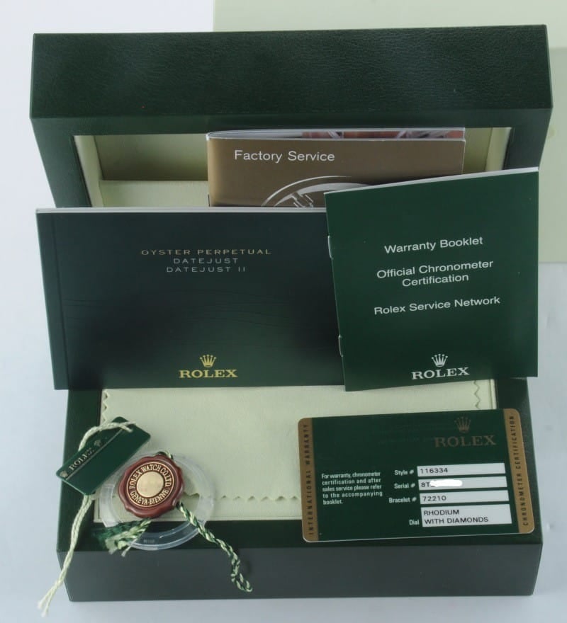 Rolex Datejust II Diamond Dial 116334