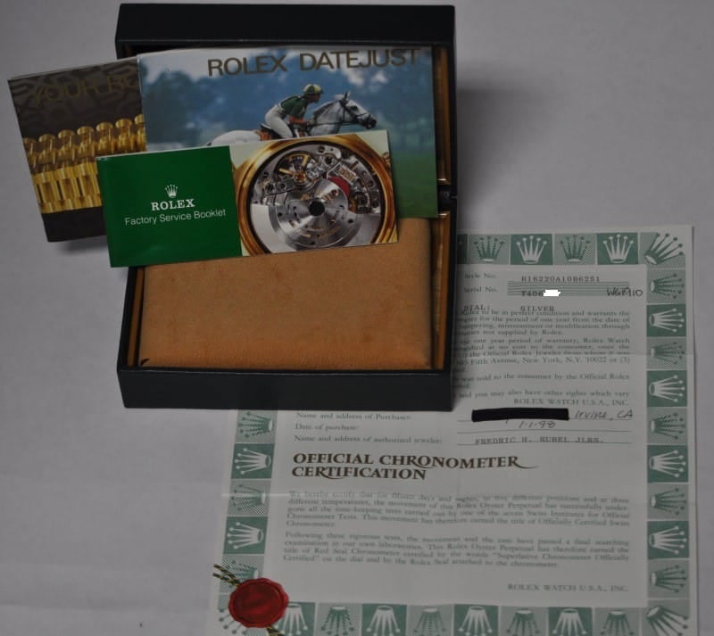 Rolex Steel Datejust 16220