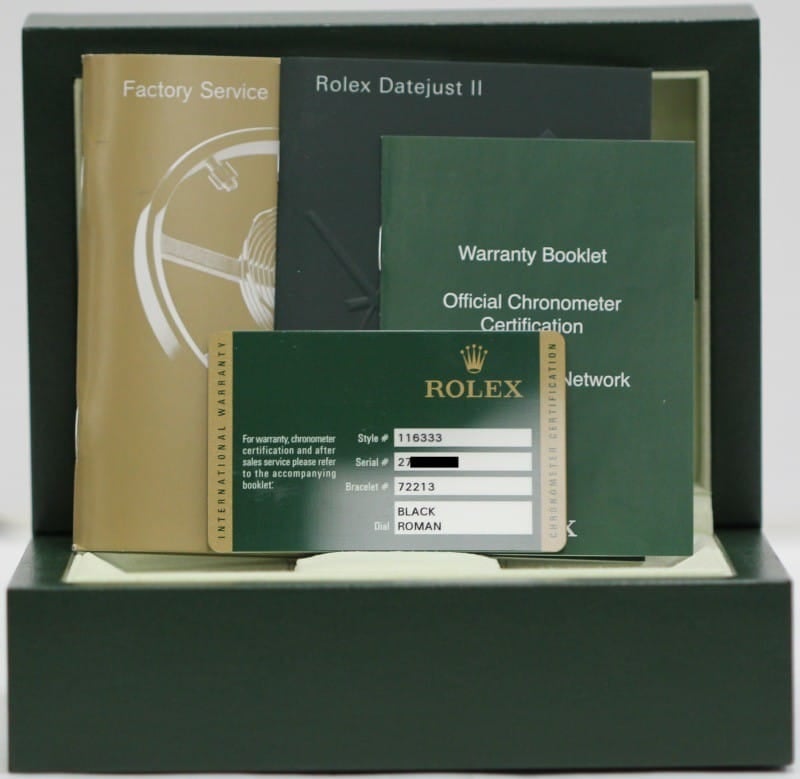 Rolex DateJust 41mm Black Roman Dial 116333