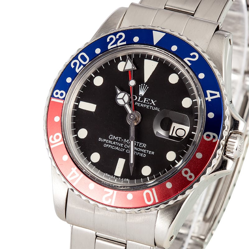 Rolex Vintage GMT 1675 Red/Blue Bezel