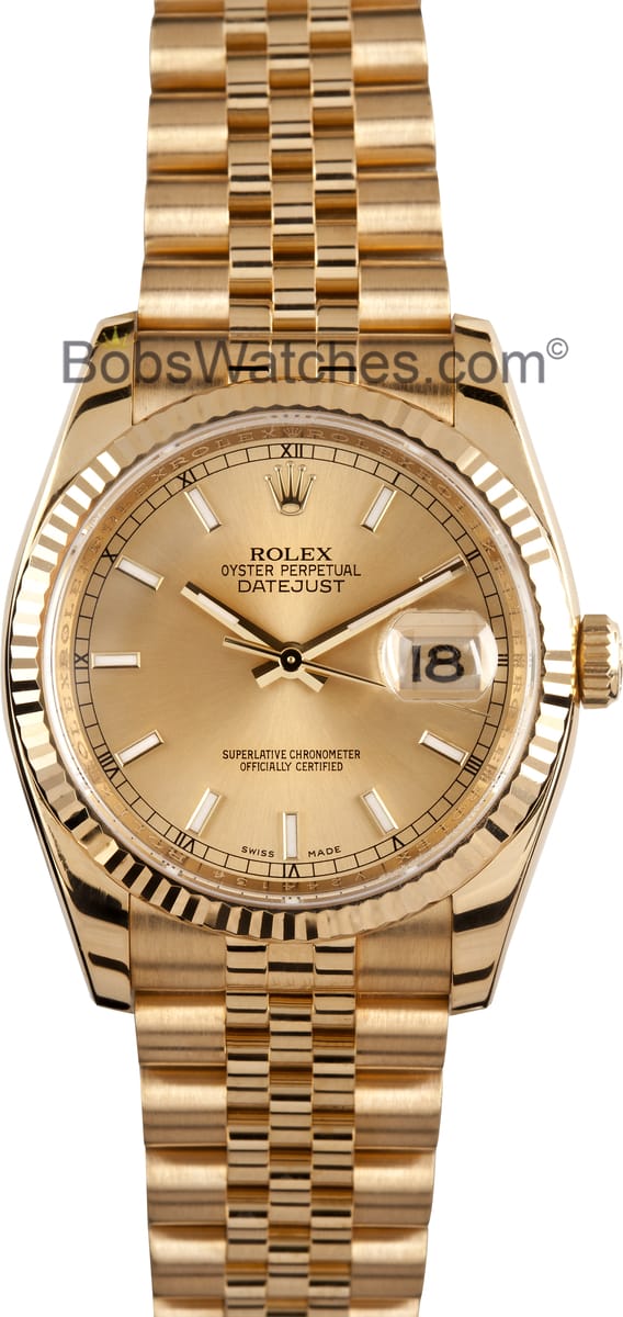 rolex datejust mens gold