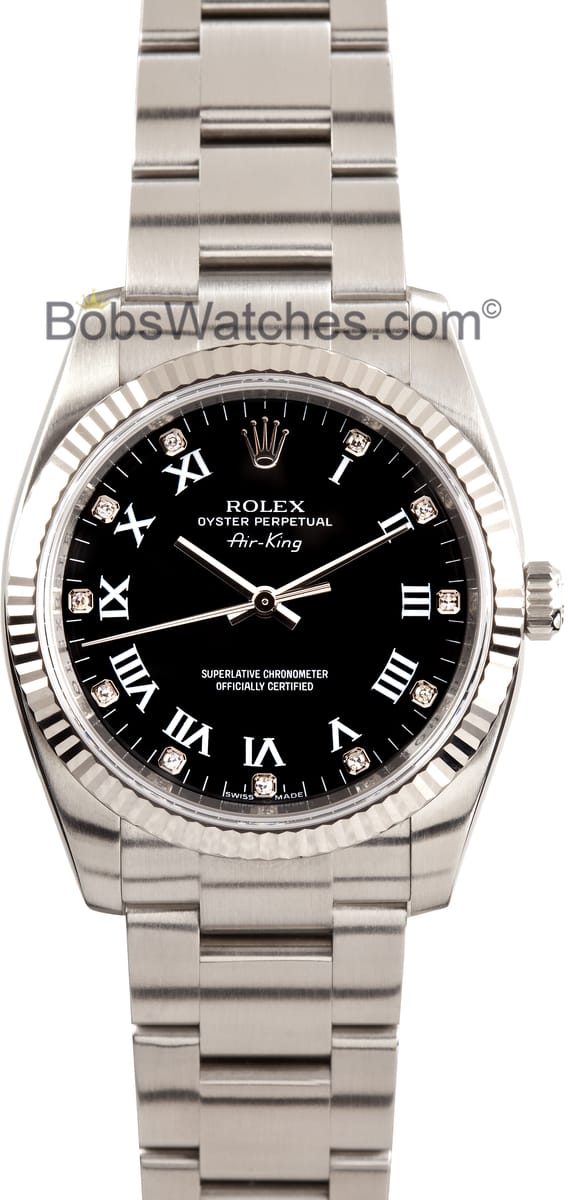 Rolex Air-King Black Diamond Dial 