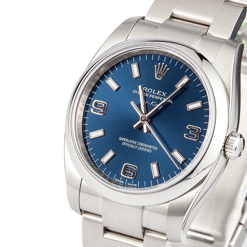Rolex Air-King Blue Dial Stainless Steel 114200 - Bob's Watches Rolex Air King Stainless Steel Price