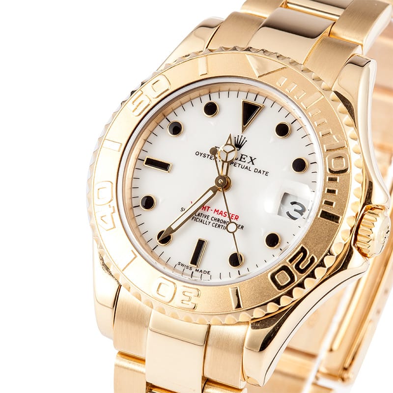 18k yellow gold rolex yachtmaster