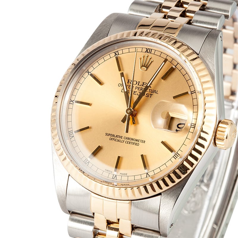 Datejust Rolex 16013 Stainless and Gold - Save up to 50% on Rolex ...