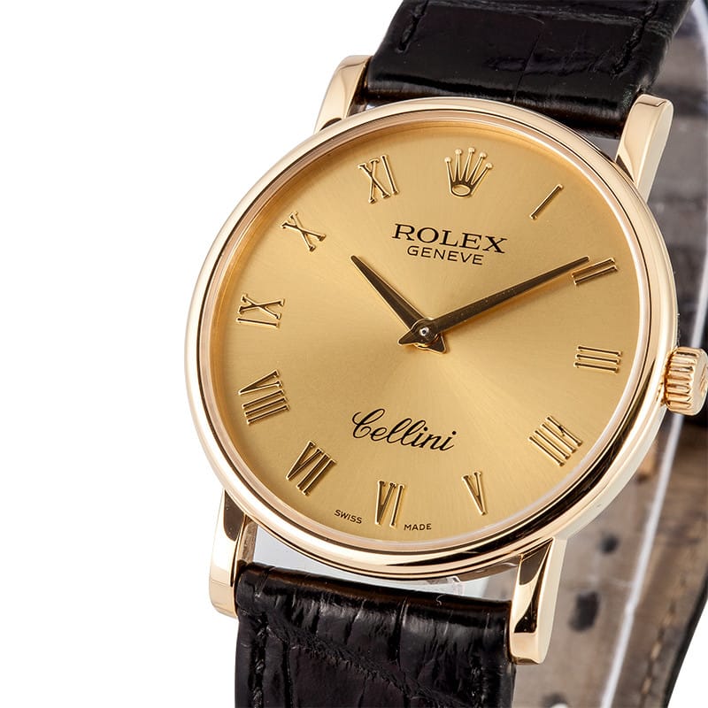 rolex cellini 18k gold