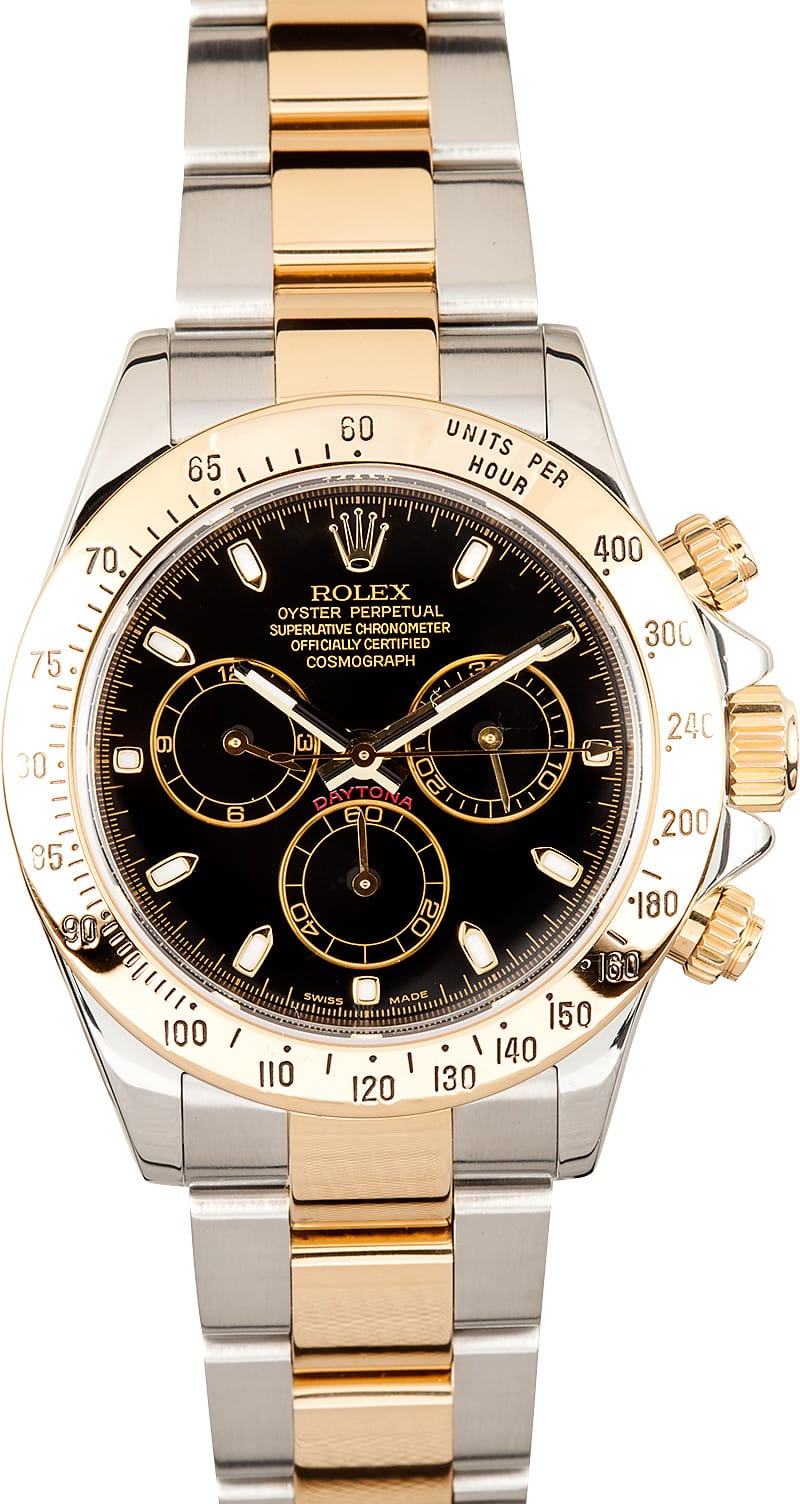 rolex daytona two tone gold