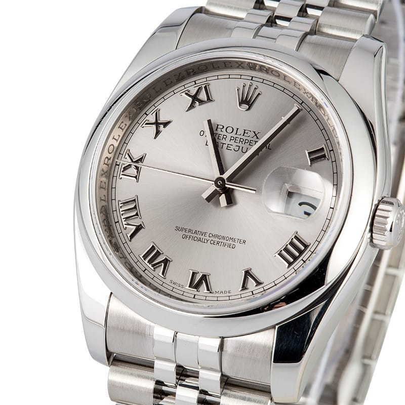Rolex Datejust Stainless 116200 Roman Dial