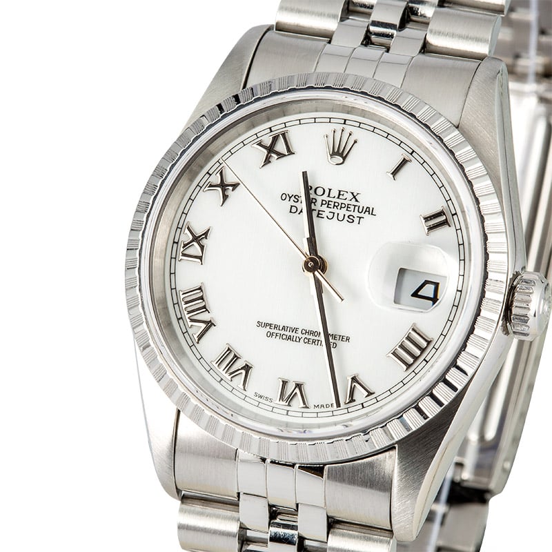Rolex Datejust 16220 White Certified Pre-Owned