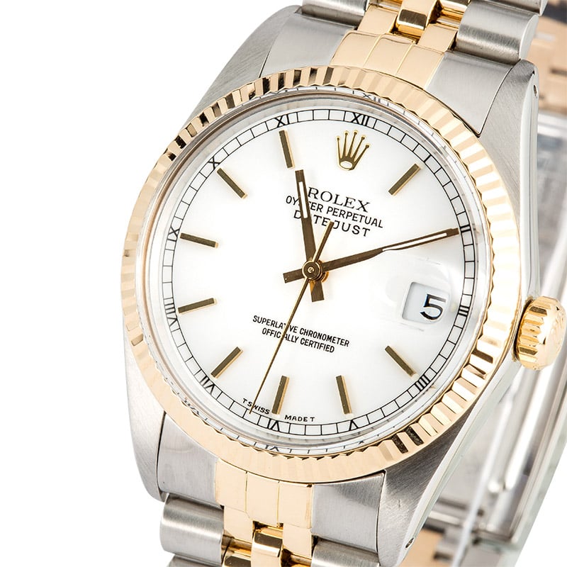 Rolex Datejust 16013 White Certified Pre-Owned