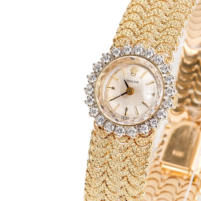 Rolex Gold  Ladies  Diamond  Cocktail Watch 