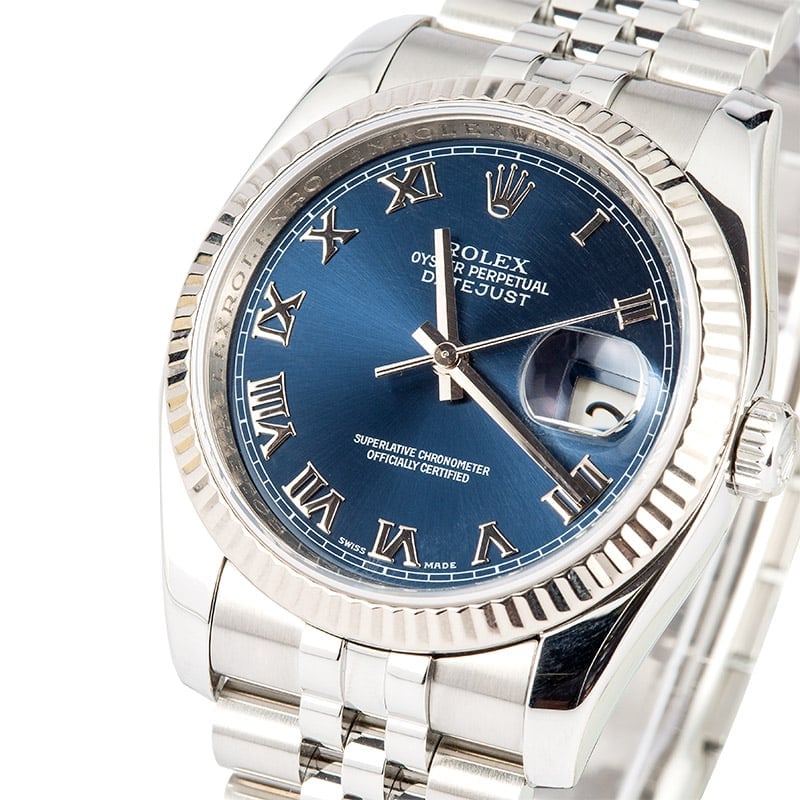 Rolex Datejust Jubilee 116234 Gold Fluted Bezel