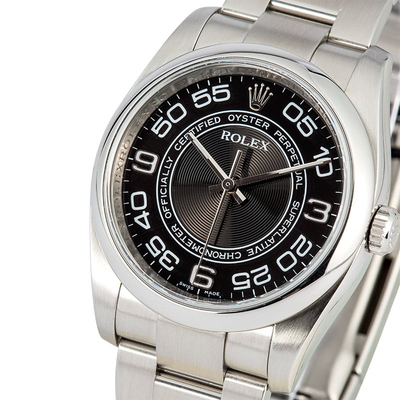 Rolex Oyster Perpetual 116000 Black Concentric Dial