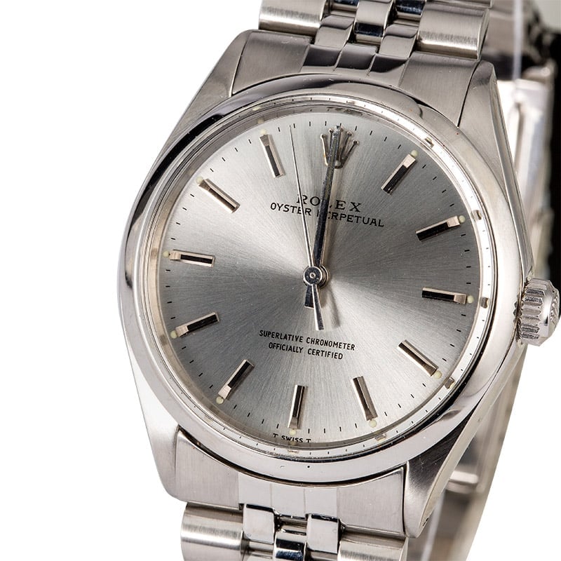 rolex oyster perpetual silver price