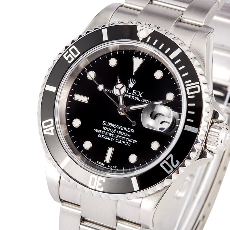 Rolex Oyster Perpetual Submariner 16610 No Holes