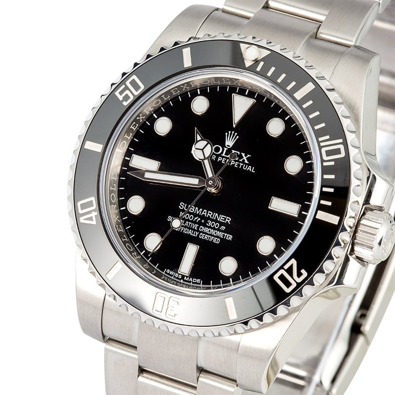 Pre-Owned No Date Rolex Submariner 114060 Black