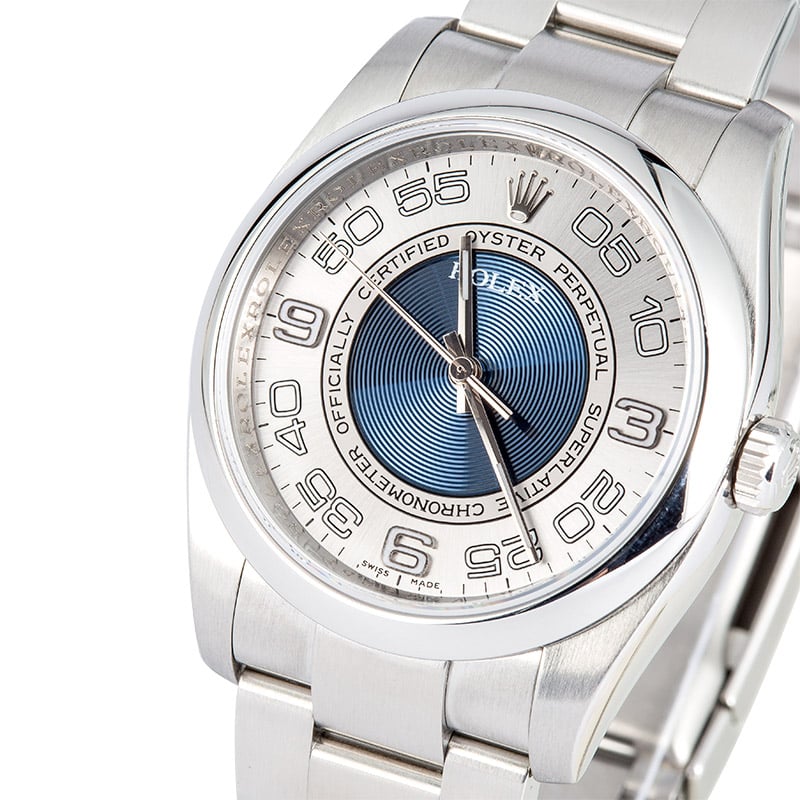 Oyster Perpetual Rolex 116000 Blue Concentric