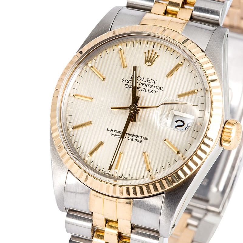 Rolex Datejust 16013 Silver Tapestry