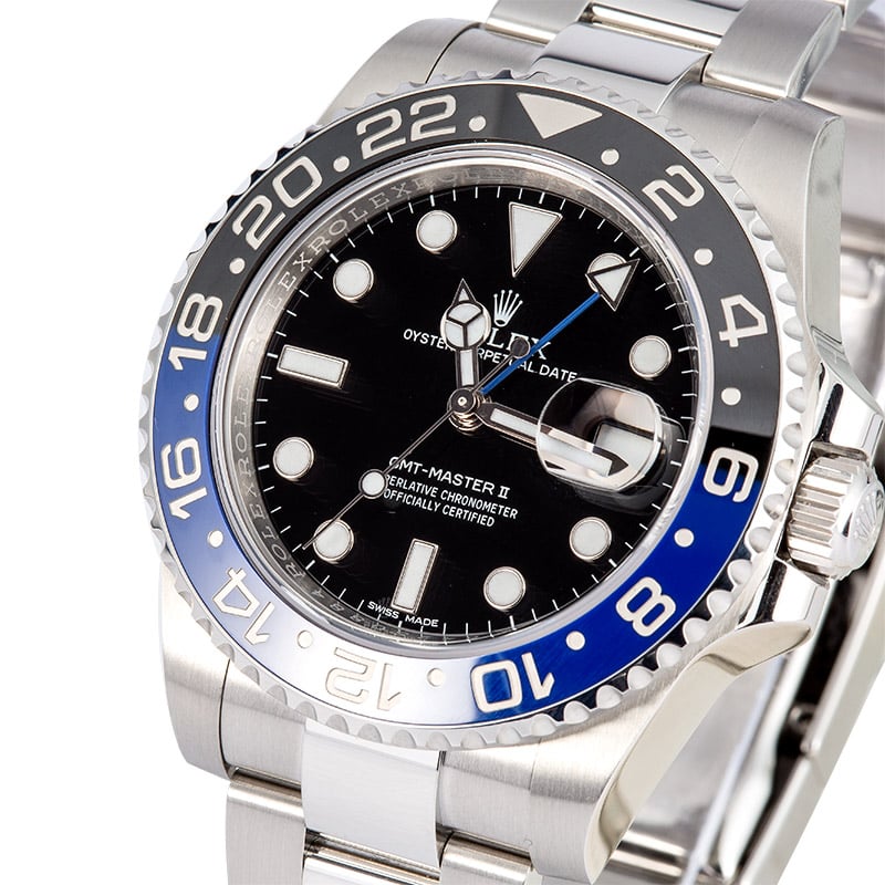 rolex gmt master ii batman for sale