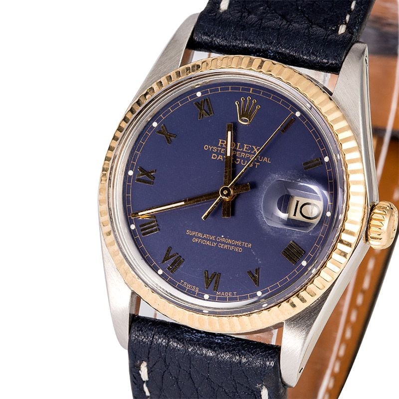 Rolex Datejust 16013 Blue Roman Dial