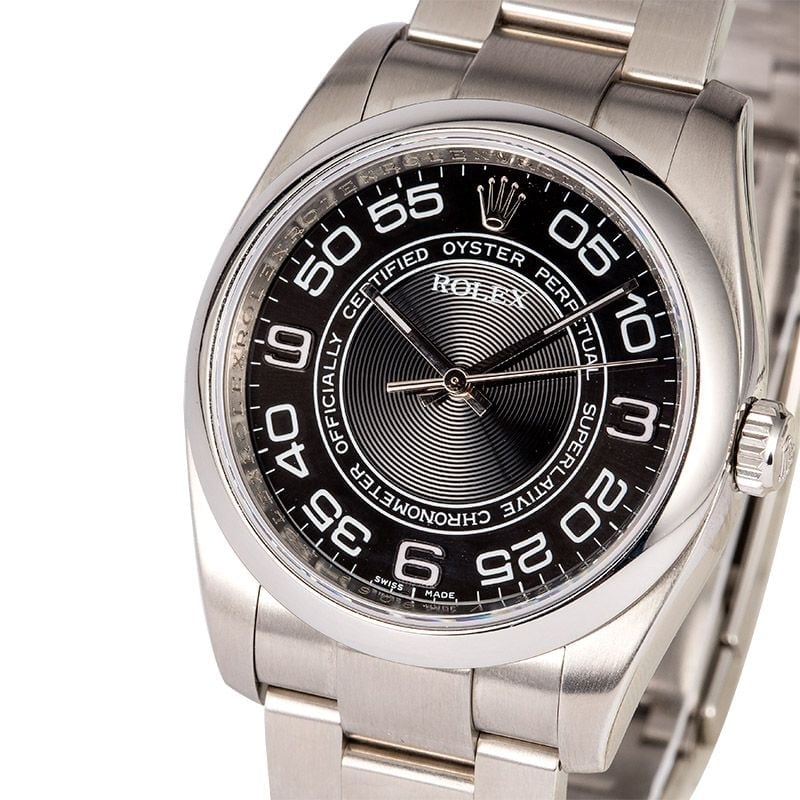 Rolex Oyster Perpetual 116000 Black Concentric Arabic Dial
