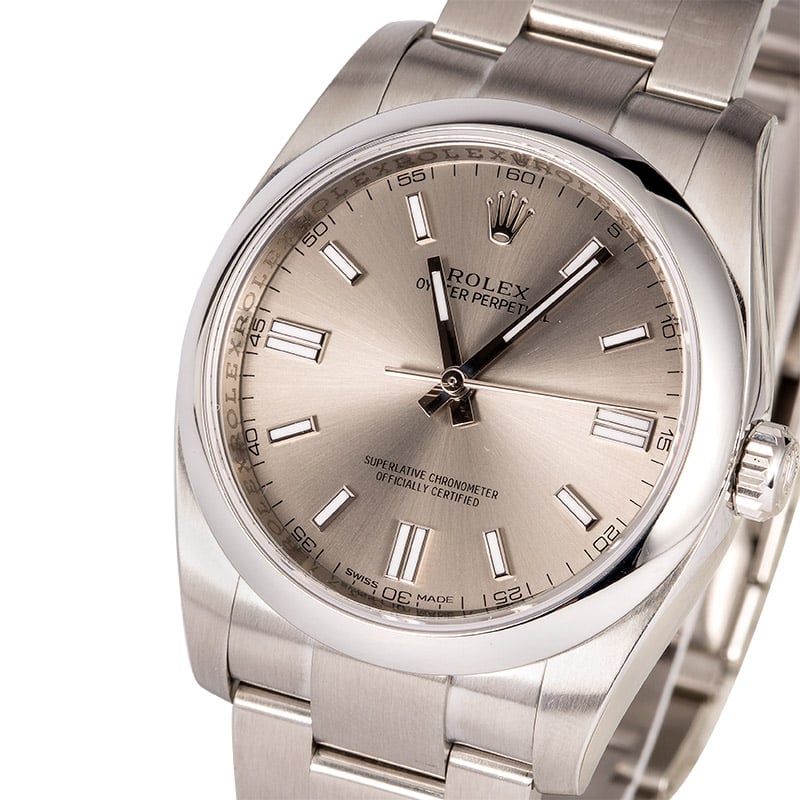 Certified Rolex Oyster Perpetual 116000 Steel Dial