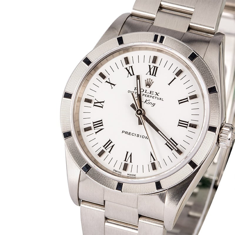 Pre-Owned Rolex Air King 14010 White Dial