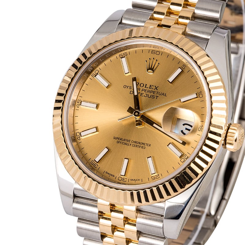 Unworn Rolex Datejust 126333 Champagne Two Tone Jubilee