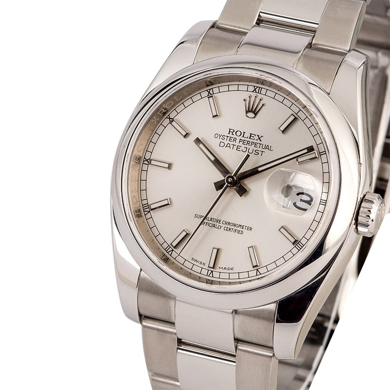 Used Rolex Datejust 116200 Silver Dial