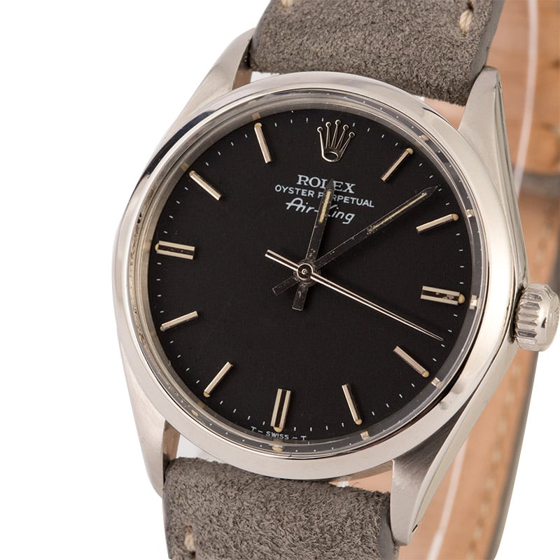 Rolex air king on sale 5500 black dial