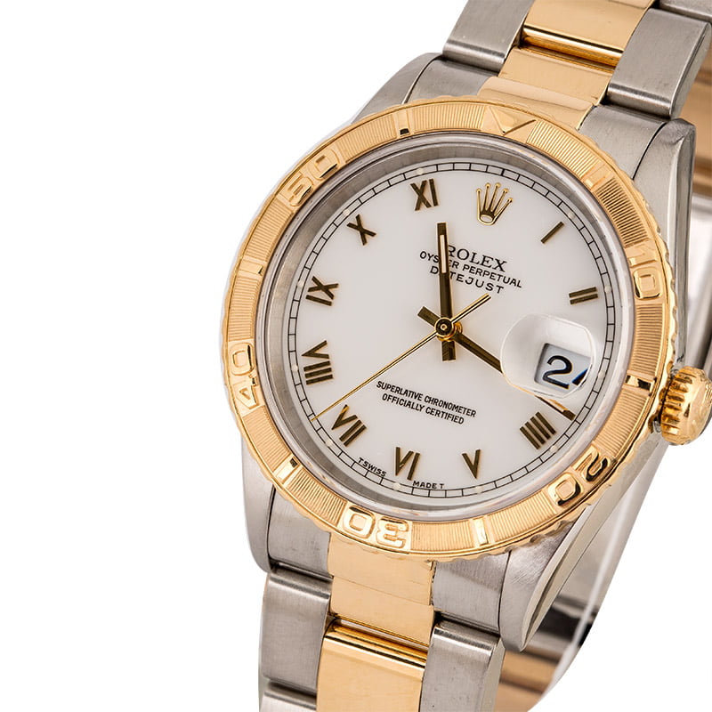 Rolex Datejust Turn-O-Graph 16263 White Roman Dial