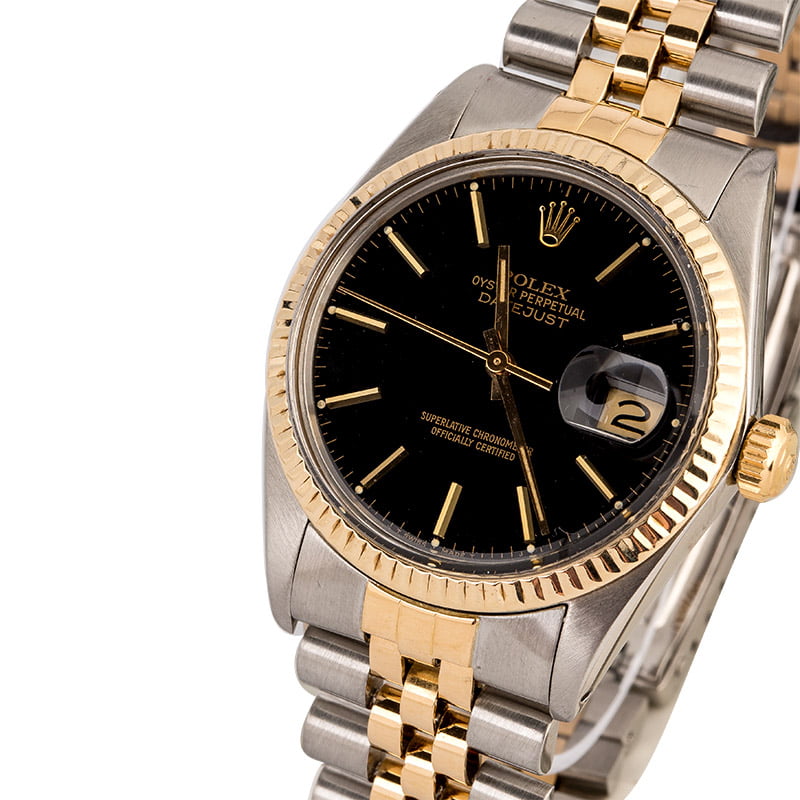 PreOwned Rolex Datejust 16013 Black Dial