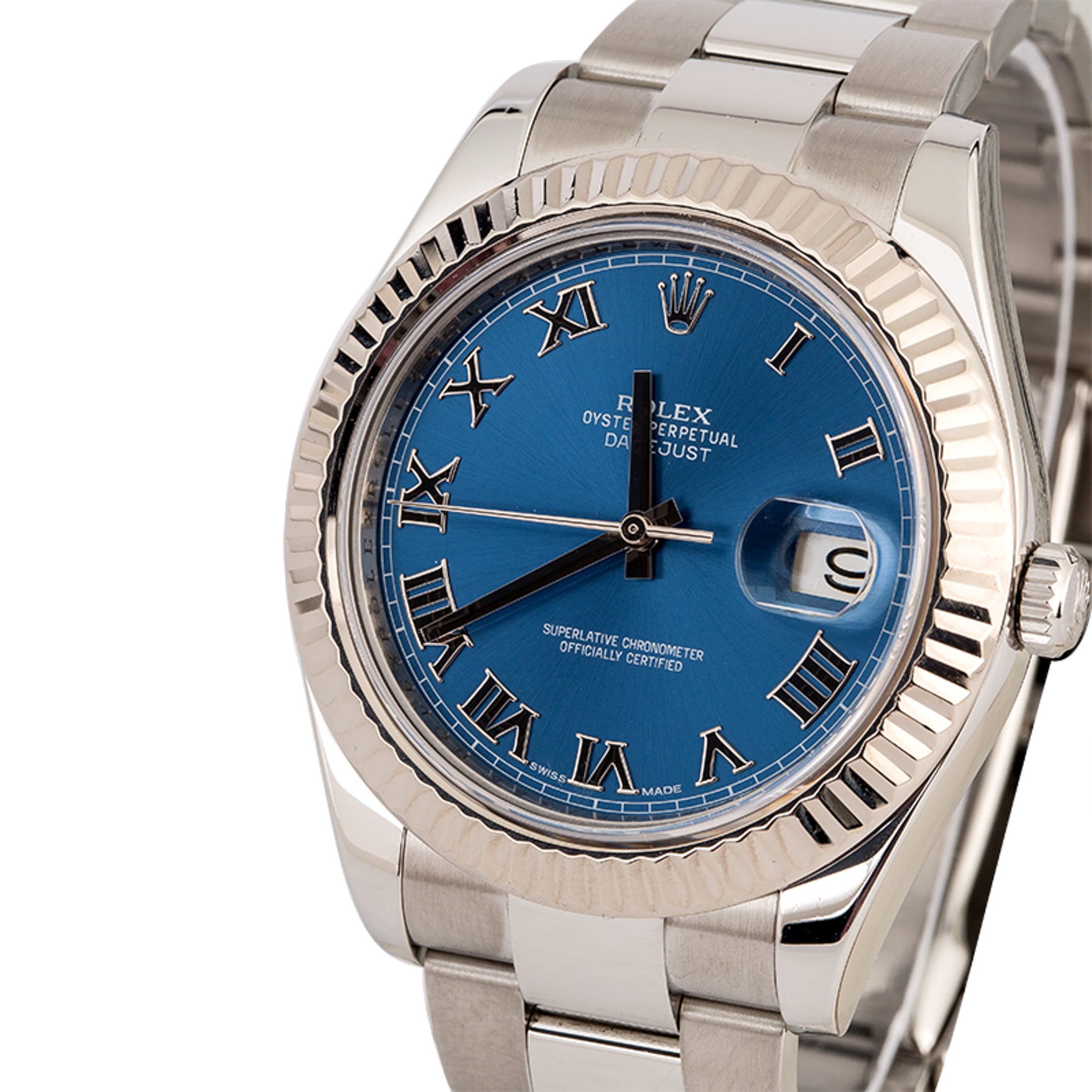 Rolex Datejust II Ref 116334 Blue Roman