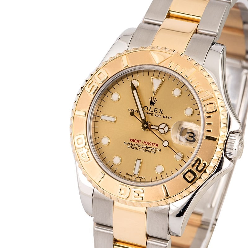 Mid-Size Rolex Yacht-Master 168623 Champagne Dial