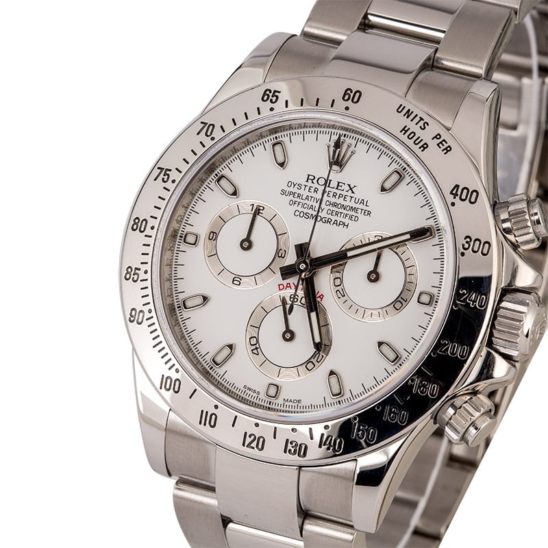 Certified Rolex Daytona 116520 White Dial