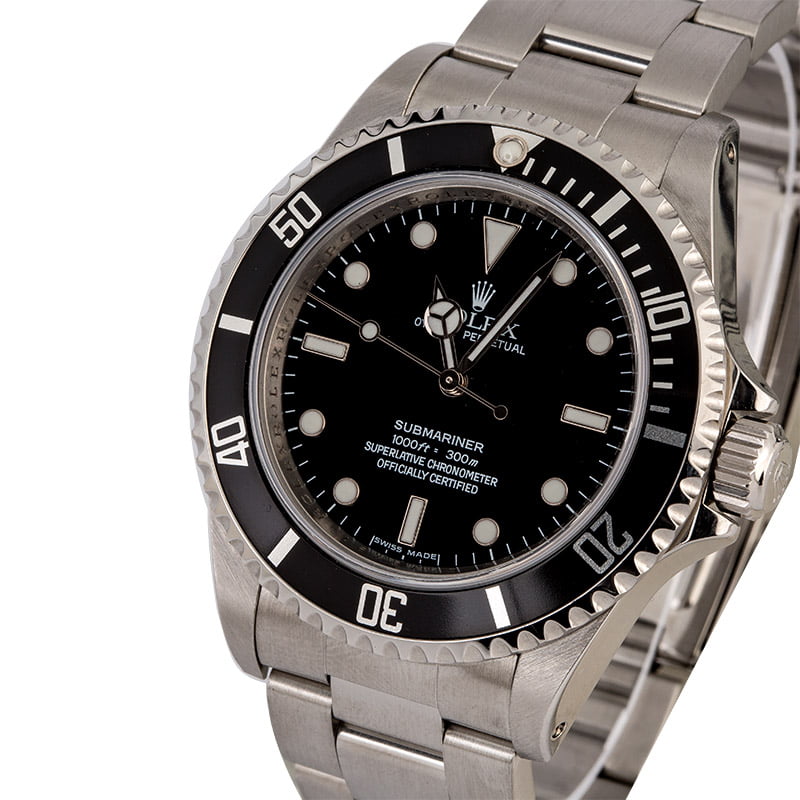 Certified Rolex Submariner 14060 Stainless Steel Oyster