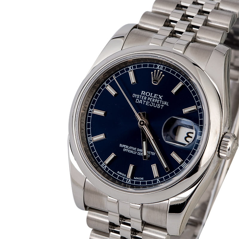 Rolex Datejust 116200 Blue Index Dial 2